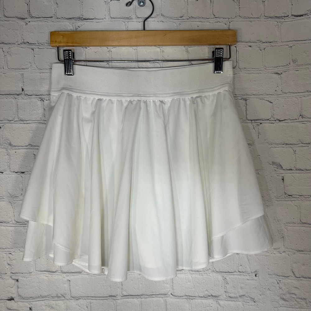 Lululemon Court Rival High-Rise Skirt White LW8ABUT Size 8 Tennis Running